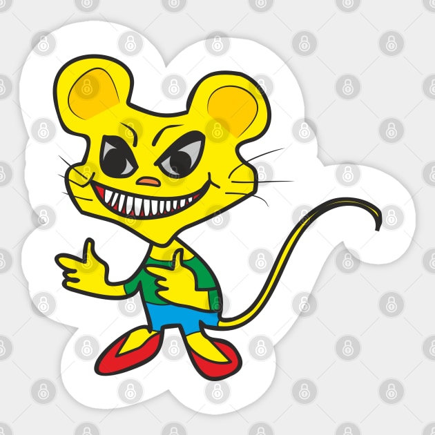 Cool mouse Sticker by Alekvik